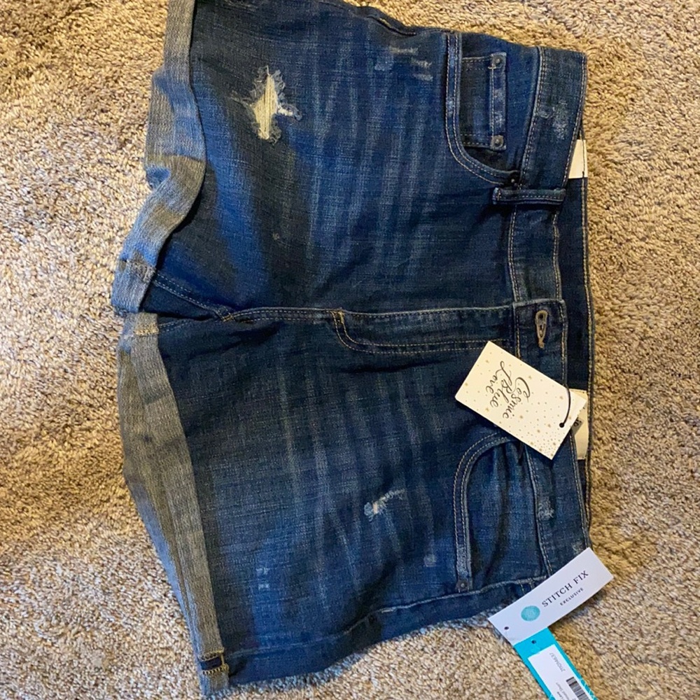 NWT Cosmic Blue Love Jean Shorts size 12